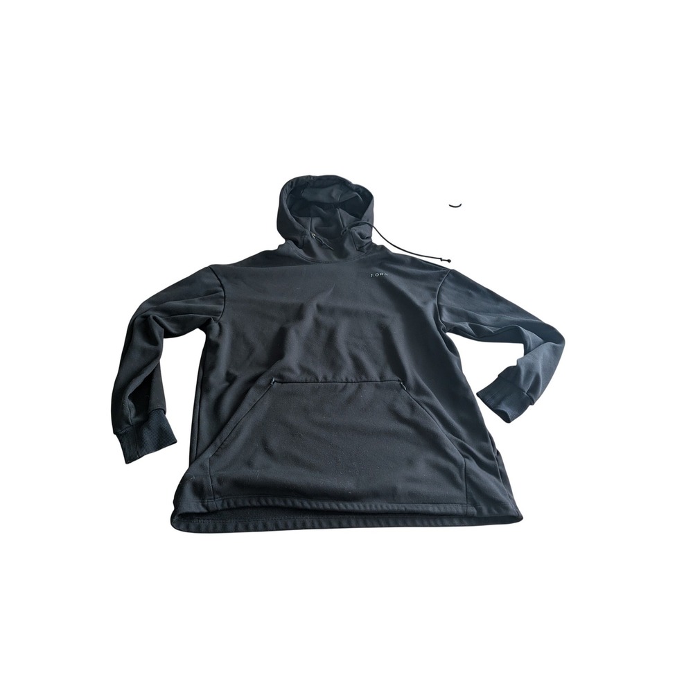 KORA Mens Black Athletic Hoodie Fleece Lined‎ Kangaroo Pocket Size M